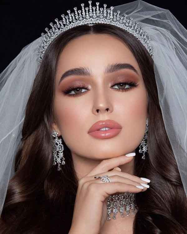مدل آرایش عروس عربی زیبا و ساده و خلیجی