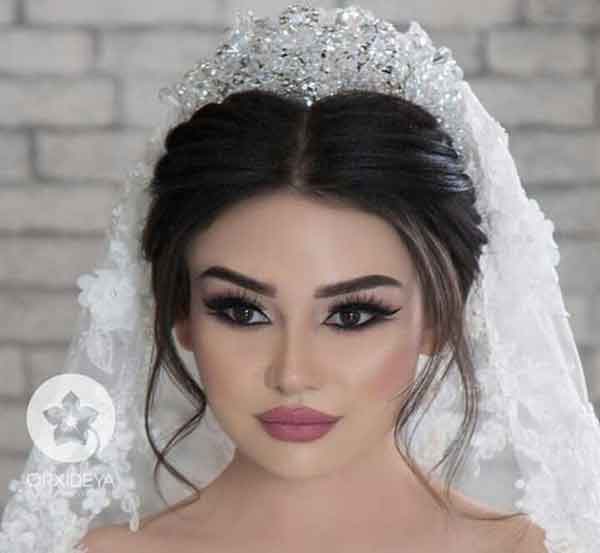 مدل آرایش عروس عربی زیبا و ساده و خلیجی
