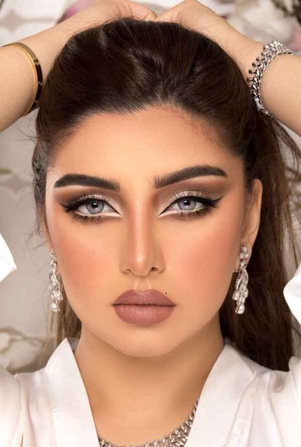 مدل آرایش عروس عربی زیبا و ساده و خلیجی