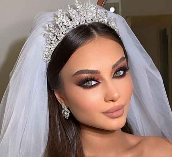 مدل آرایش عروس عربی زیبا و ساده و خلیجی