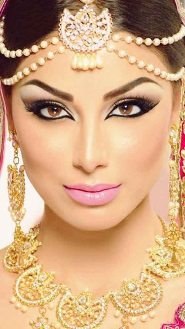 مدل آرایش عروس عربی زیبا و ساده و خلیجی