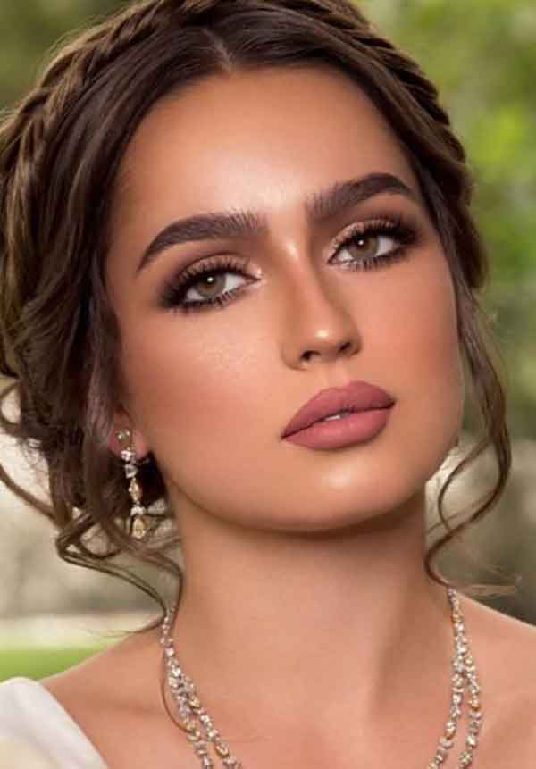 مدل آرایش عروس عربی زیبا و ساده و خلیجی