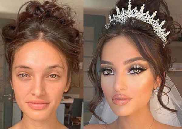 مدل آرایش عروس عربی زیبا و ساده و خلیجی
