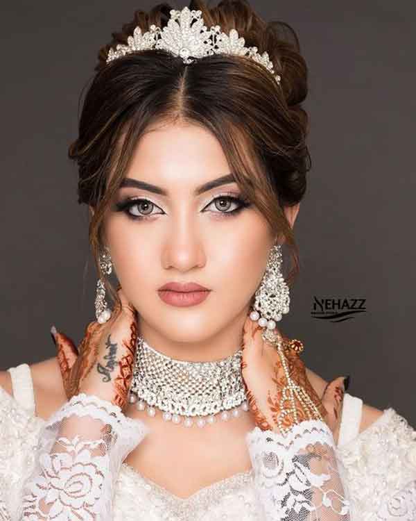مدل آرایش عروس عربی زیبا و ساده و خلیجی