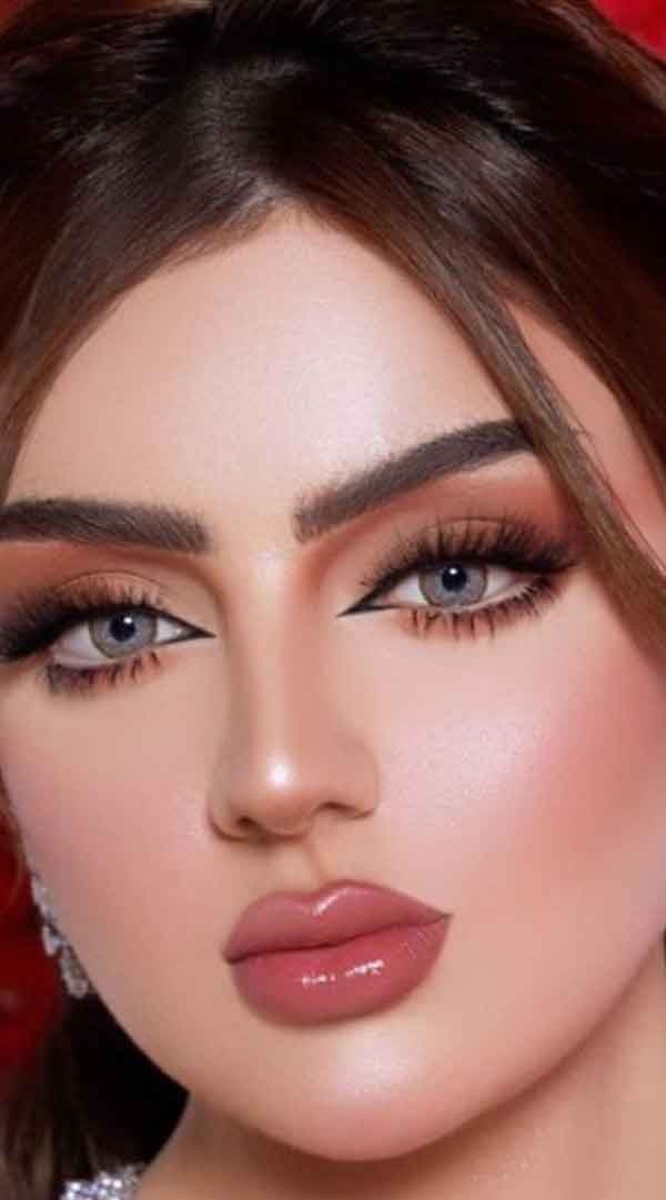 مدل آرایش عروس عربی زیبا و ساده و خلیجی
