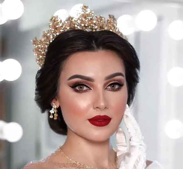 مدل آرایش عروس عربی زیبا و ساده و خلیجی