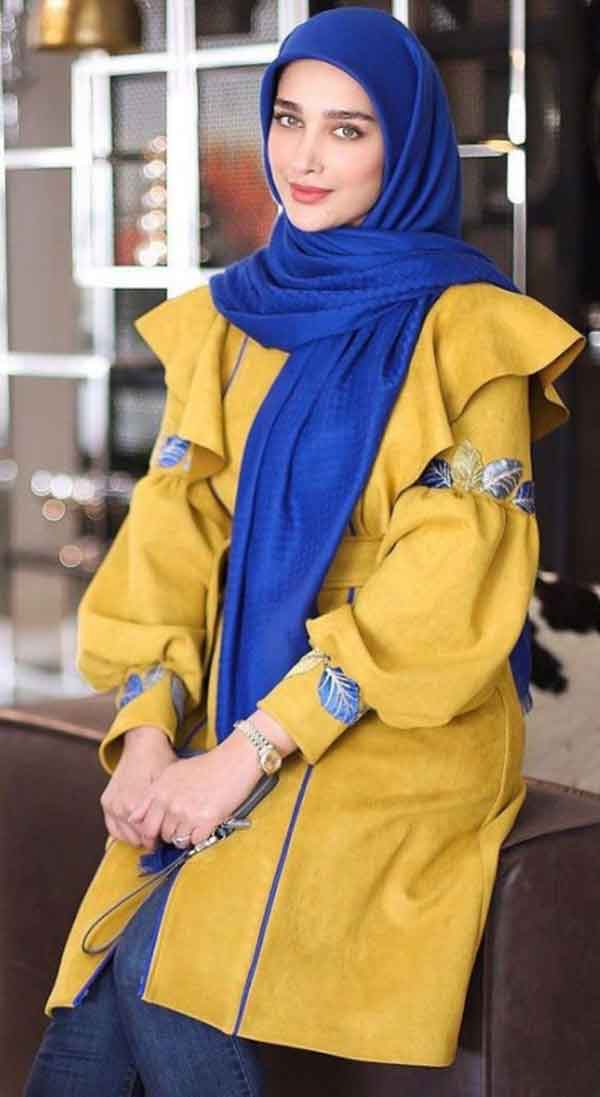 مدل مانتو شیک و با کلاس ساده و به روز و جدید جلو بسته