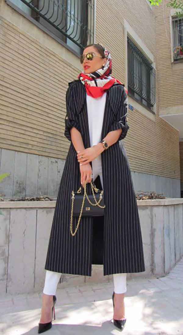 مدل مانتو شیک و با کلاس ساده و به روز و جدید جلو بسته
