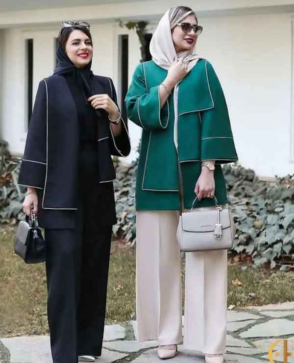 مدل مانتو شیک و با کلاس ساده و به روز و جدید جلو بسته