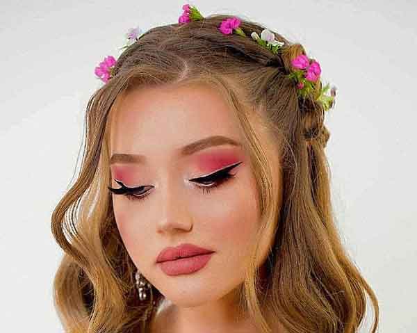 مدل آرایش دخترانه برای عروسی ساده و شیک و ملایم و مجلسی