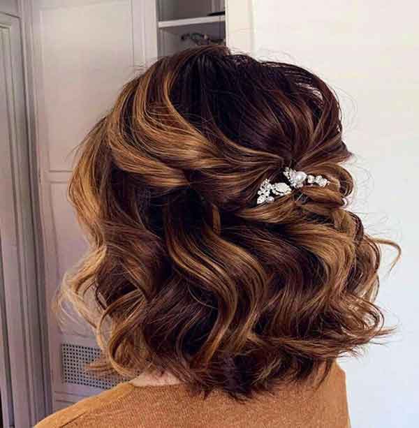 مدل مو دخترانه کوتاه ساده و جدید برای عروسی و مجلسی
