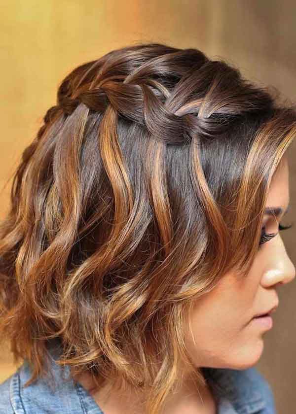 مدل مو دخترانه کوتاه ساده و جدید برای عروسی و مجلسی