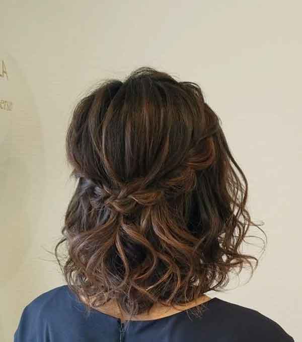 مدل مو دخترانه کوتاه ساده و جدید برای عروسی و مجلسی
