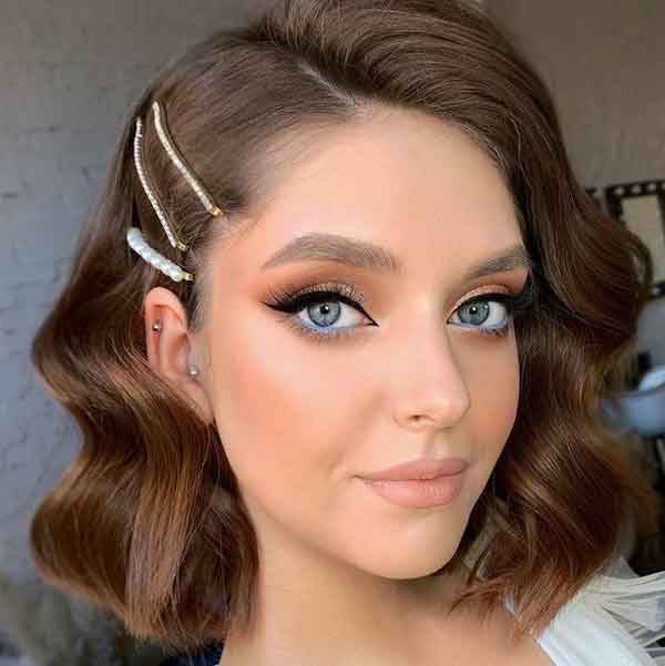 مدل مو دخترانه کوتاه ساده و جدید برای عروسی و مجلسی