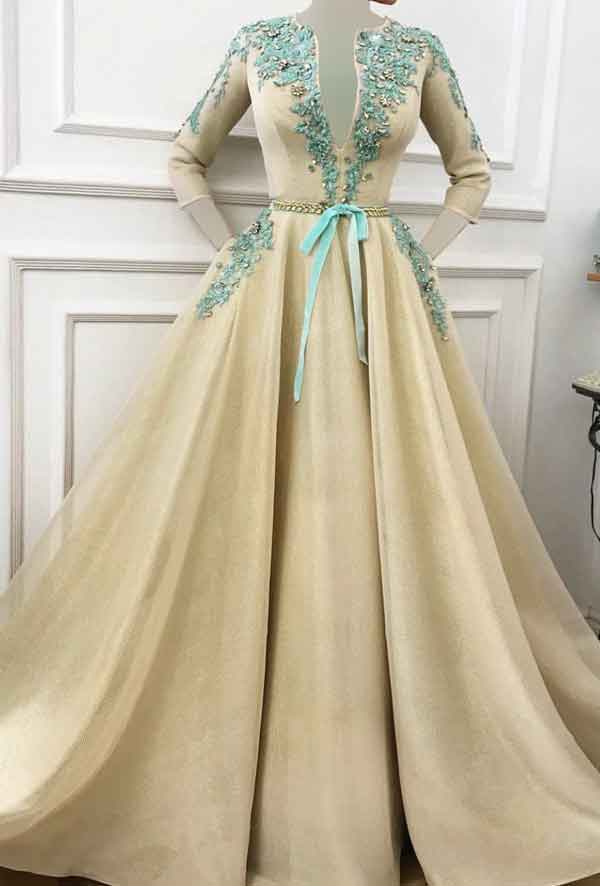 مدل لباس بلند دخترانه ساده و شیک برای تالار و عروسی