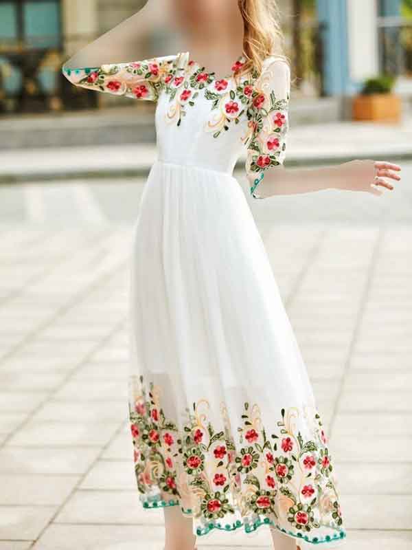 مدل لباس بلند حریر ساده و گلدار مجلسی جدید و زیبا