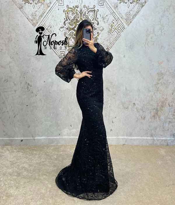 مدل لباس بلند زنانه ساده و شیک پوشیده لاکچری پسند