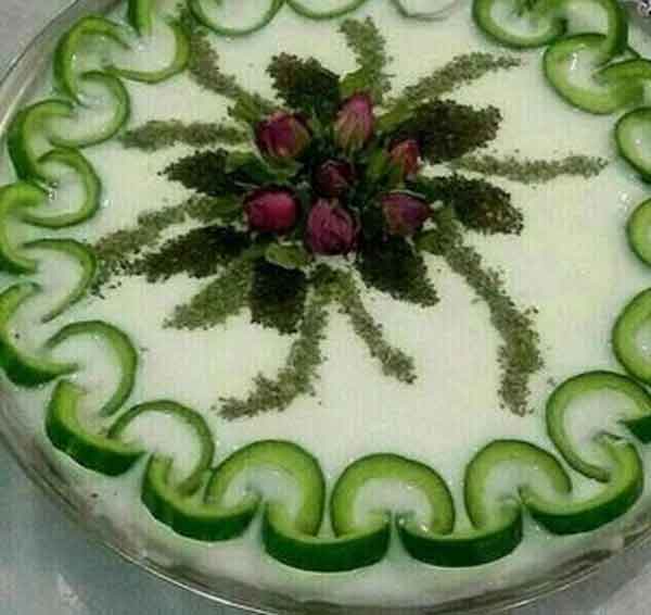 تزیین خیار برای میوه ارایی به شکل های متنوع