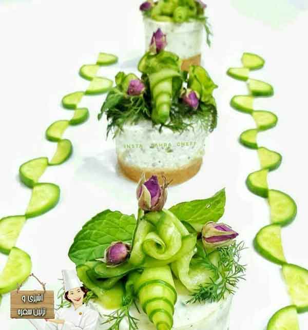 تزیین خیار برای میوه ارایی به شکل های متنوع