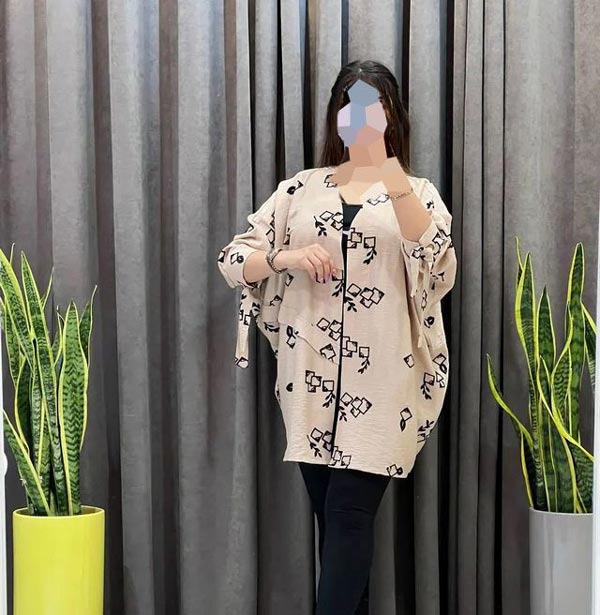 مدل مانتو ابروبادی طرح دار شیک زیبا جذاب جدید زنانه و دخترانه
