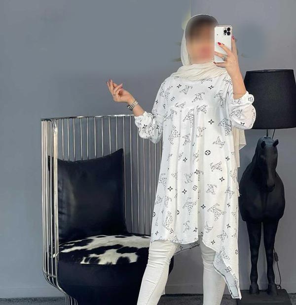 مدل مانتو ابروبادی طرح دار شیک زیبا جذاب جدید زنانه و دخترانه