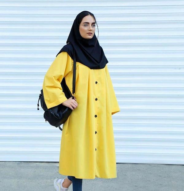 مدل مانتو دانشجویی جلو بسته شیک ساده با استایل های جذاب
