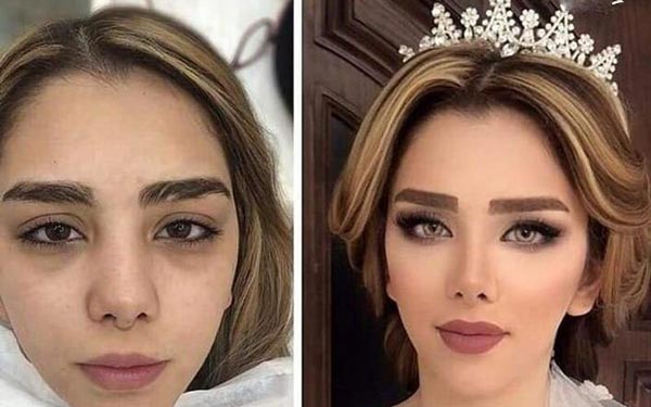 مدل آرایش عروس قبل و بعد با زیبا ترین و جدید ترین مدل ها