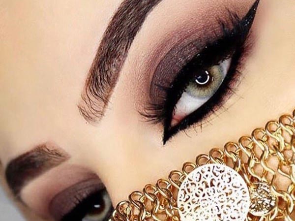 مدل آرایش چشم عربی زیبا خلیجی و ساده برای چشم های ریز و درشت