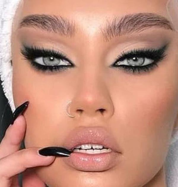 مدل آرایش چشم عربی زیبا خلیجی و ساده برای چشم های ریز و درشت