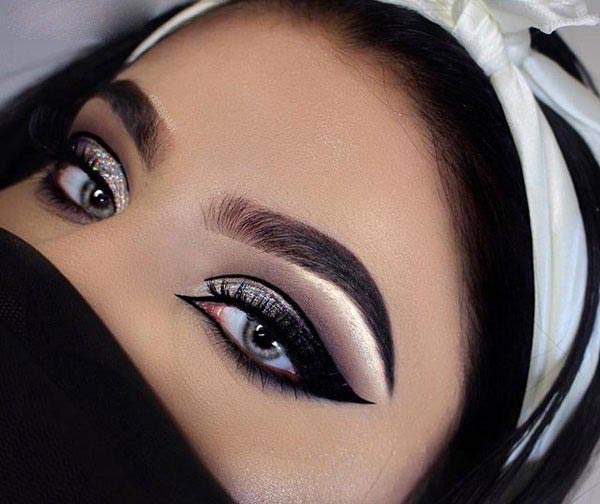 مدل آرایش چشم عربی زیبا خلیجی و ساده برای چشم های ریز و درشت