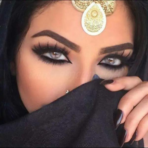 مدل آرایش چشم عربی زیبا خلیجی و ساده برای چشم های ریز و درشت
