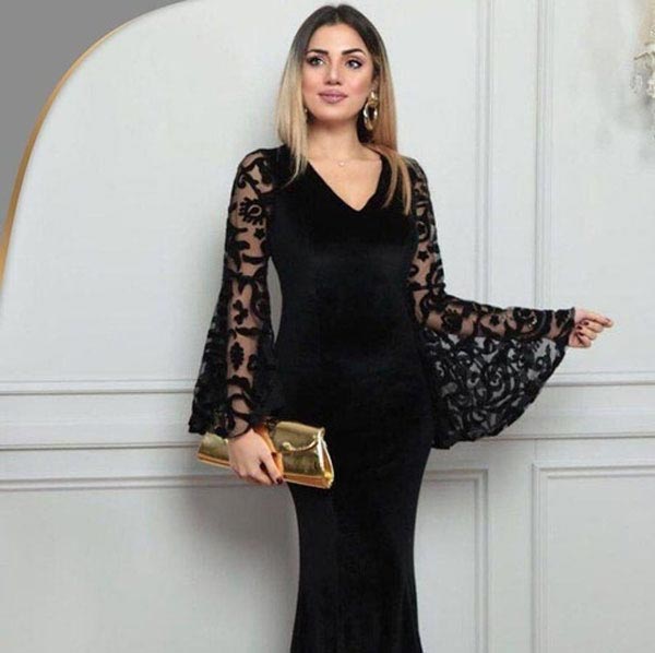 مدل لباس گیپور مجلسی بلند زیبا شیک ساده با استایل های لاکچری