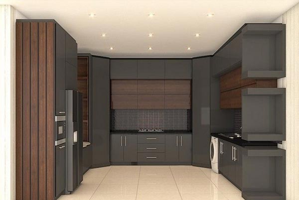 مدل کابینت آشپزخانه ایرانی جدید لوکس مدرن با رنگ های تیره و روشن