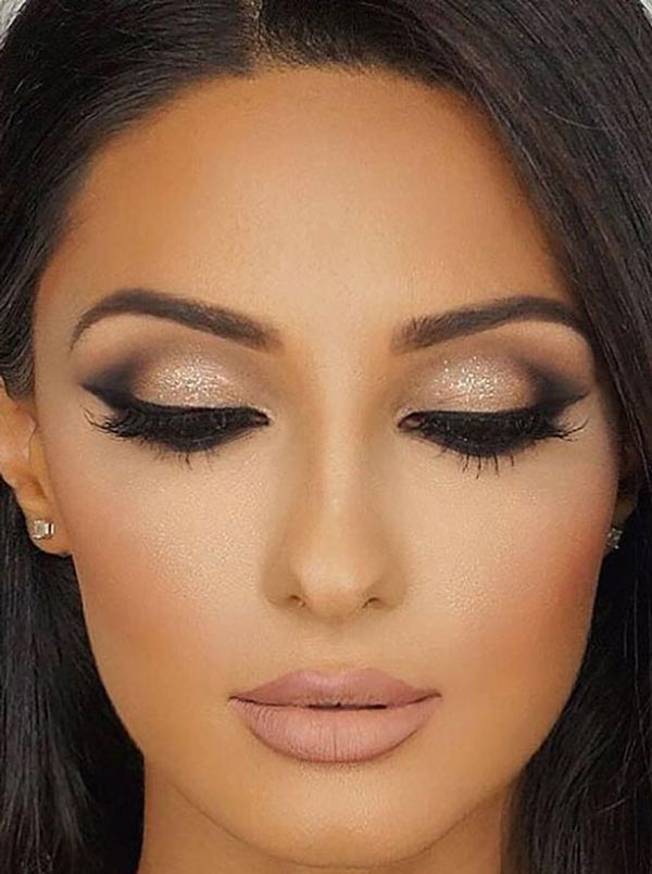 مدل آرایش دخترانه جدید زیبا ساده مناسب برای مهمانی و عروسی