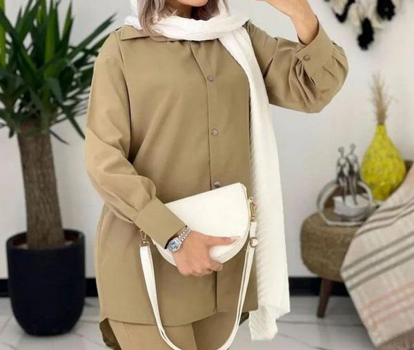 مدل مانتو جلو بسته ابروبادی زیبا ساده و طرحدار زنانه و دخترانه