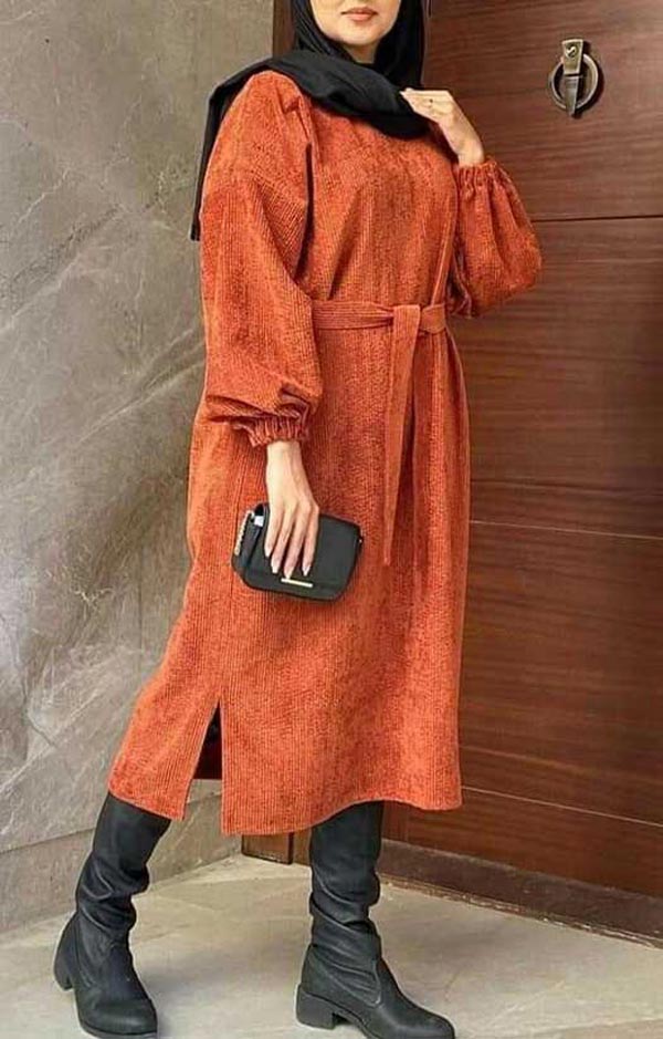 مدل مانتو کبریتی مخمل زیبا شیک با ایده های متنوع جدید و امروزی