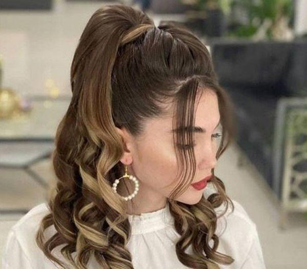 مدل مو مجلسی برای صورت گرد طبیعی و لایت با نکات مهم و طلایی