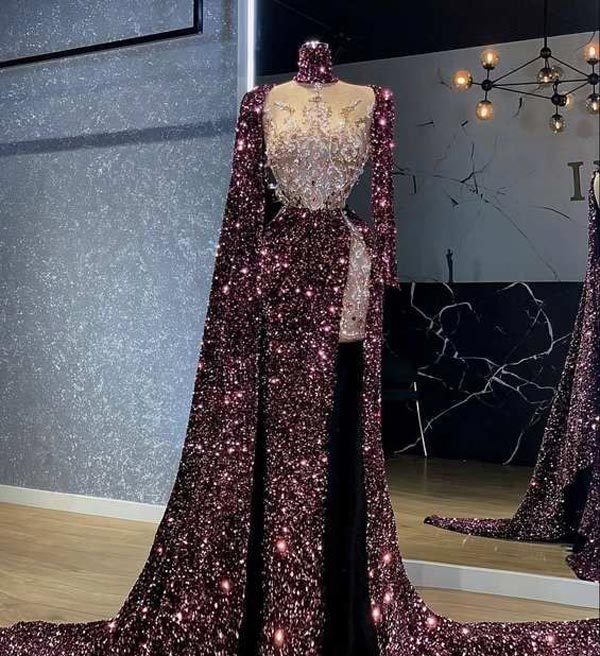 مدل پیراهن مجلسی بلند شیک بسیار جذاب و لاکچری زنانه و دخترانه