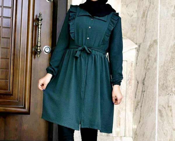 مدل مانتو ابروبادی جلو بسته با استایل های زیبا شیک ساده و ترند