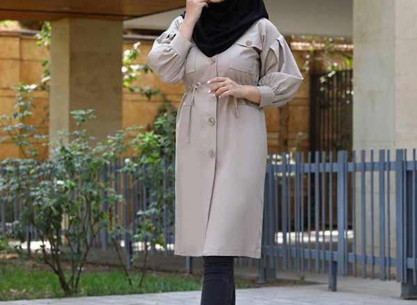 مدل مانتو ابروبادی جلو بسته با استایل های زیبا شیک ساده و ترند