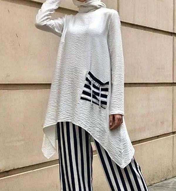مدل مانتو کوتاه ابروبادی با ایده های ساده طرحدار و رنگ های متنوع