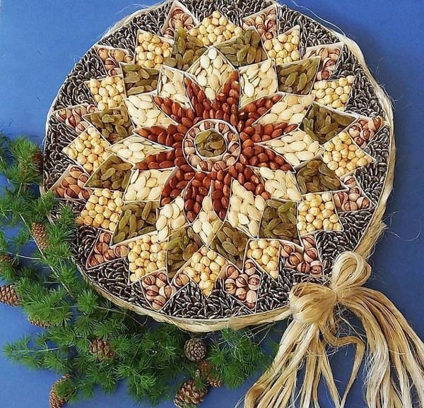 تزیین آجیل شب یلدا با روش های زیبا خلاقانه برای مهمانی و نوعروس
