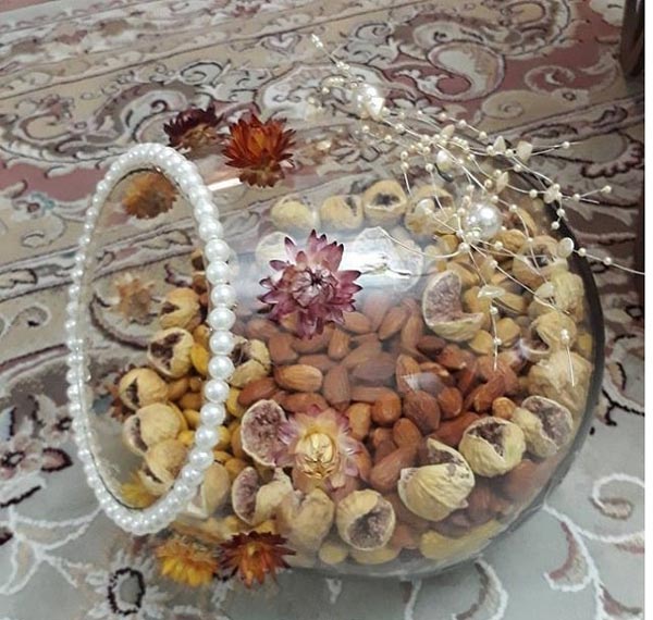 تزیین آجیل شب یلدا با روش های زیبا خلاقانه برای مهمانی و نوعروس