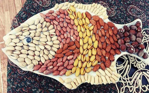 تزیین آجیل شب یلدا با روش های زیبا خلاقانه برای مهمانی و نوعروس