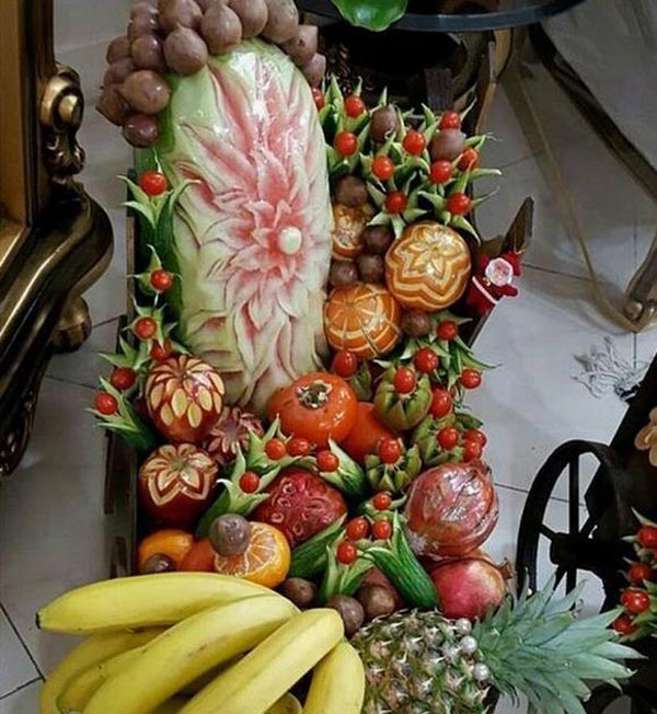 تزیین آناناس شب یلدا با مدل های فانتزی زیبا باسلیقه که جایی ندید