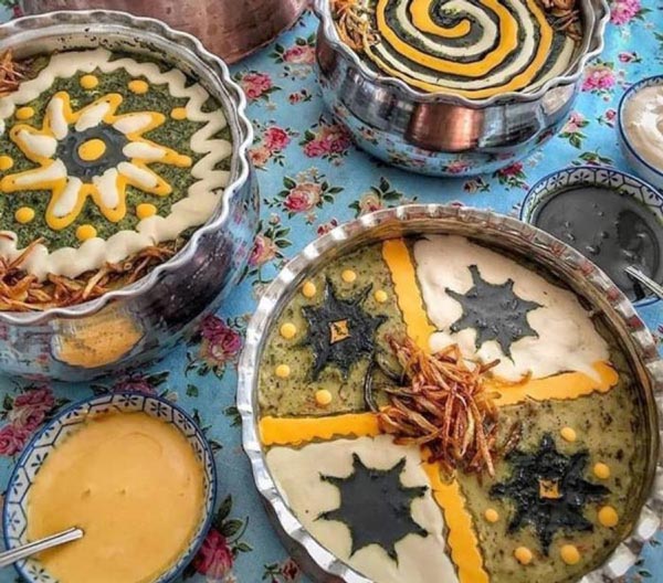 تزیین آش رشته شب یلدا خوشمزه با زیباترین و خلاقانه ترین مدل ها