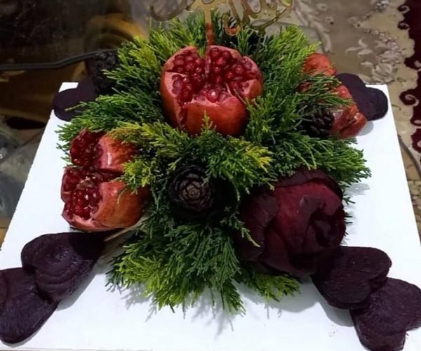 تزیین لبو شب یلدا به شکل های خوشگل خلاقانه و دوست داشتنی