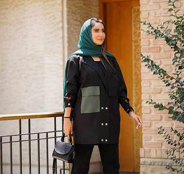 مدل مانتو ابروبادی دکمه دار مشکی شیک جذاب متنوع زنانه و دخترانه