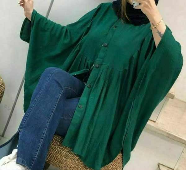 مدل مانتو ابروبادی اشکی با رنگ های ترند شیک و طرح های زیبا و خاص