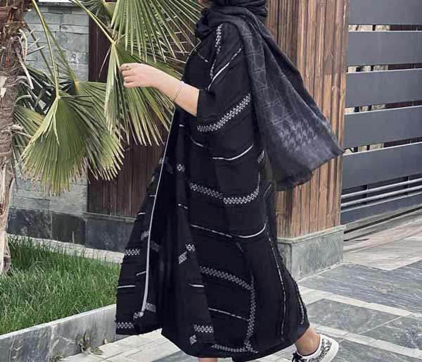 مدل مانتو ابروبادی مشکی جدید امروزی شیک جذاب زنانه و دخترانه